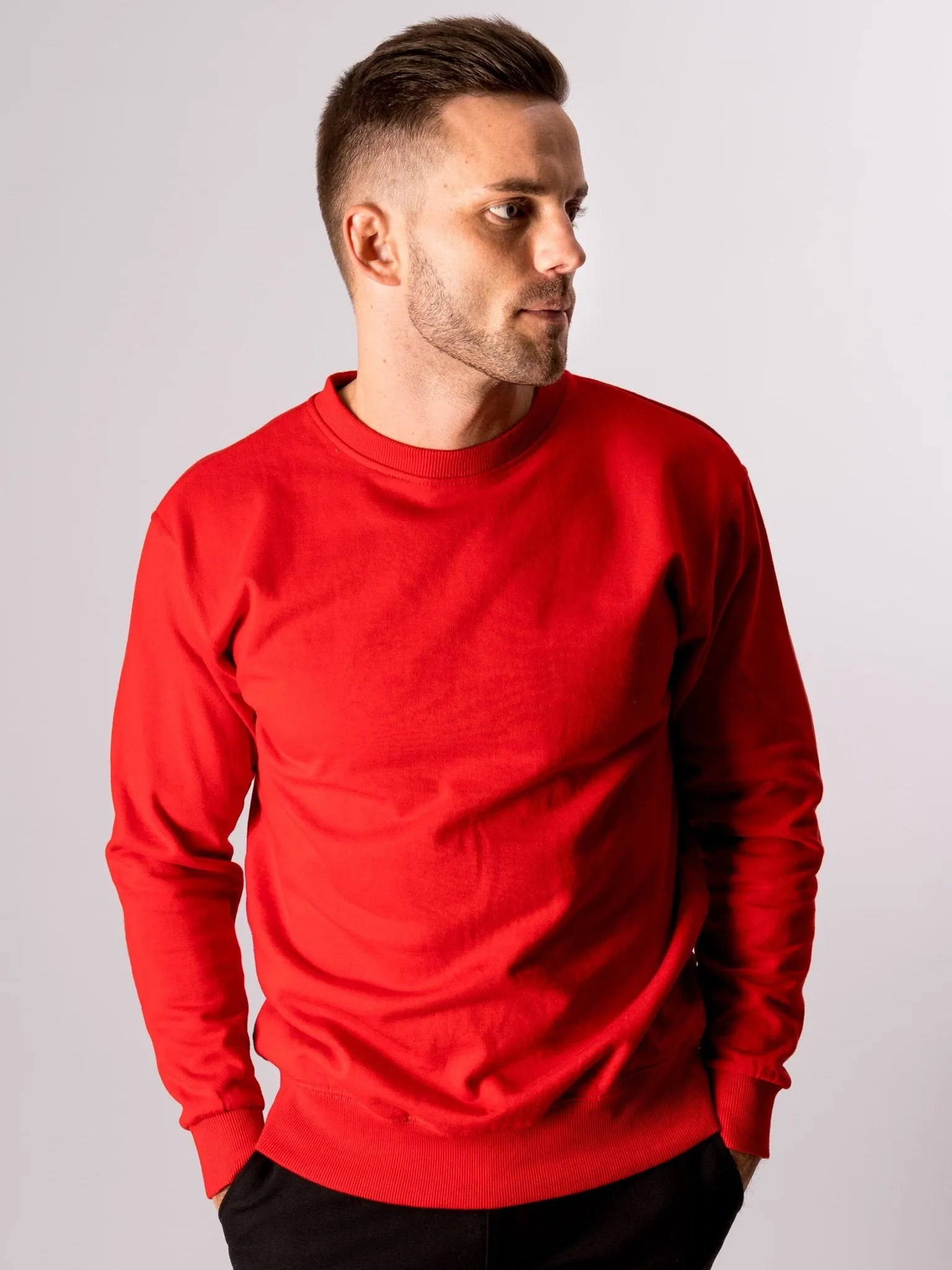 Basic Crewneck - Danmarks Rød