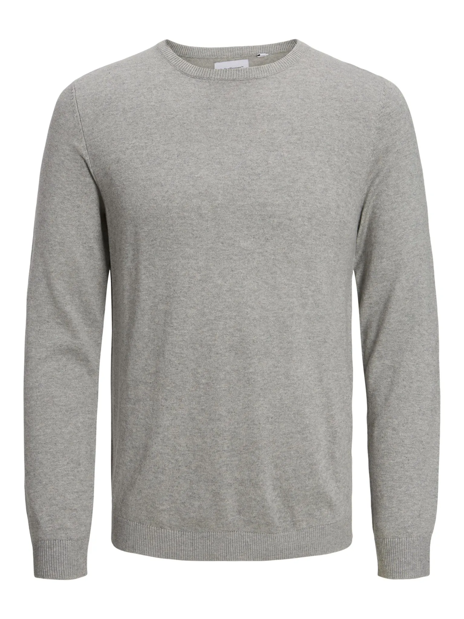 Basic Knit Crewneck - Lysegrå Meleret