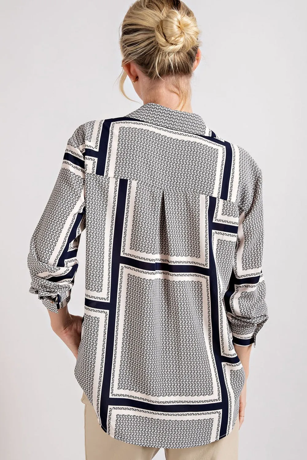 Button Front Striped Shirt
