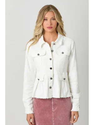 Denim Peplum Jacket