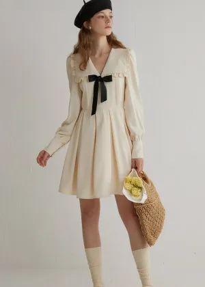 DOLL NECK A-LINE DRESS