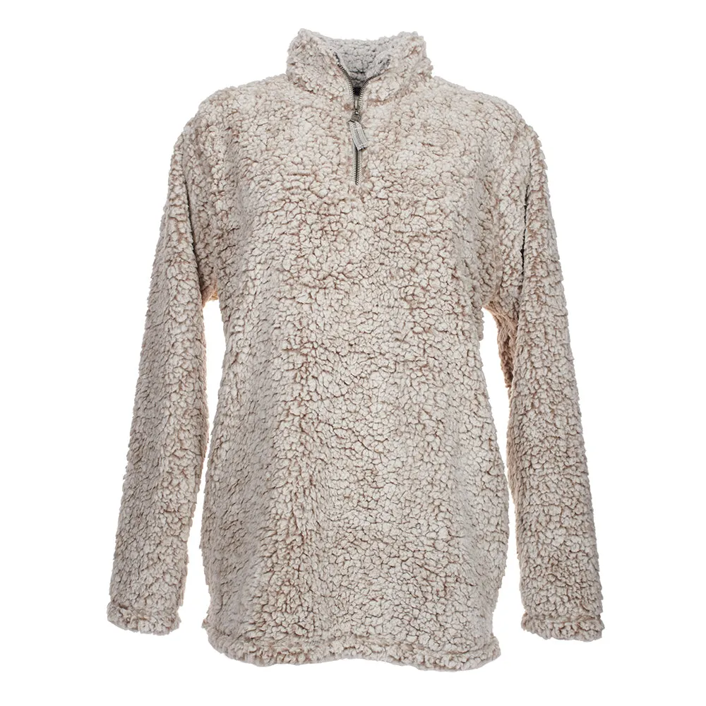J America Warm and Soft Ladies 1/4 Zip Pullover Sherpa