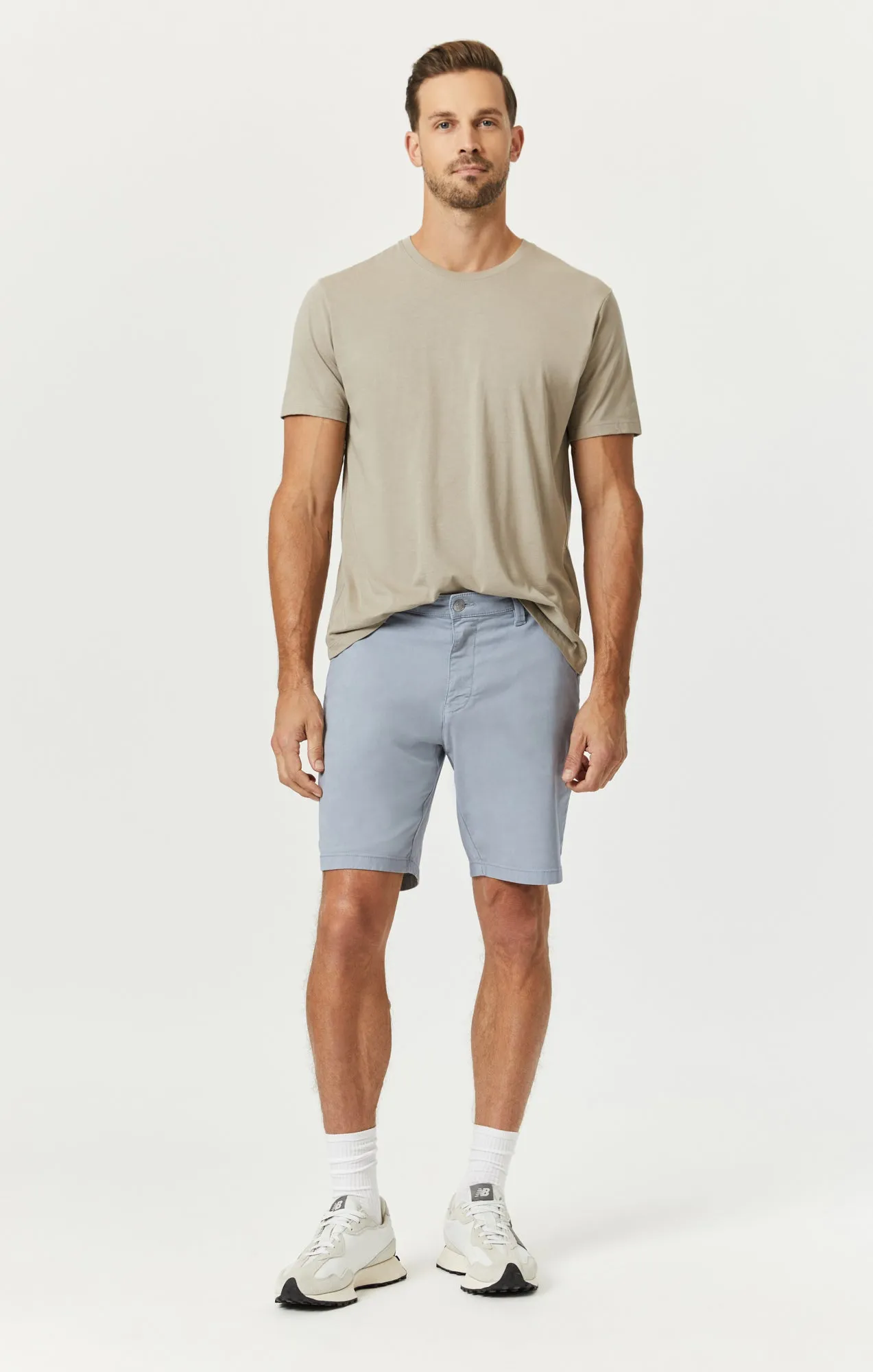 JACOB CROP SHORTS IN PEARL LUXE TWILL