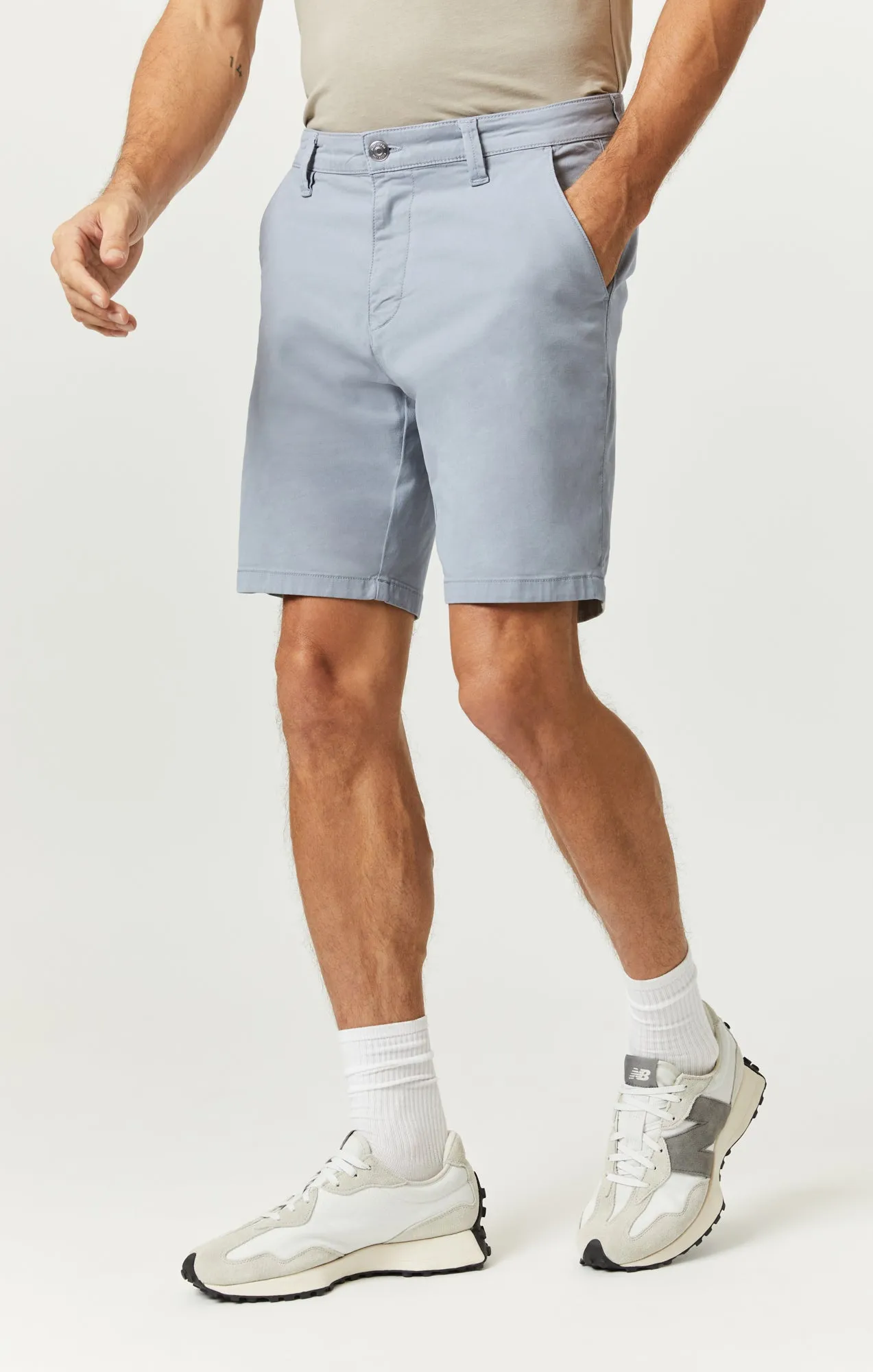 JACOB CROP SHORTS IN PEARL LUXE TWILL