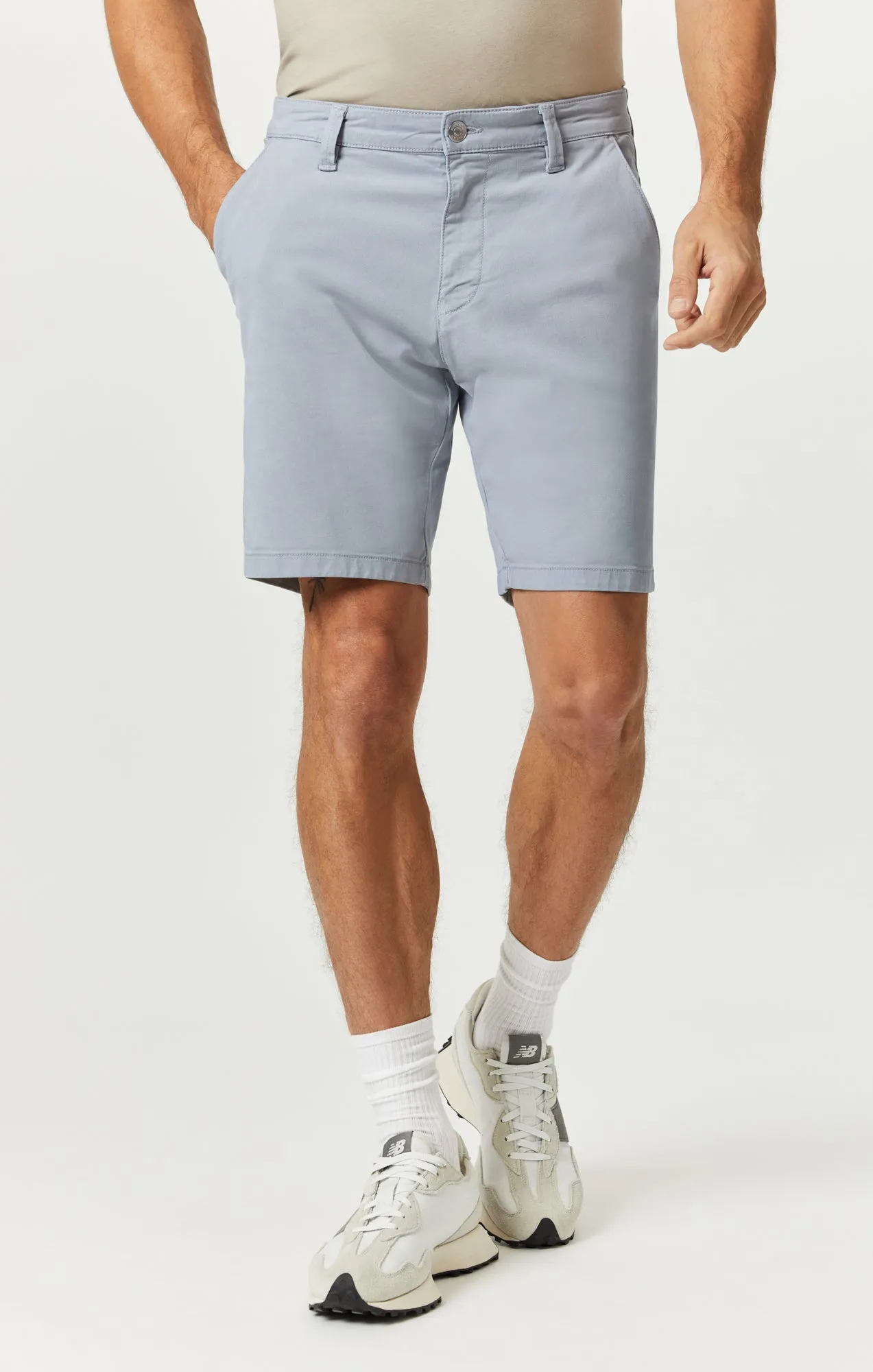 JACOB CROP SHORTS IN PEARL LUXE TWILL