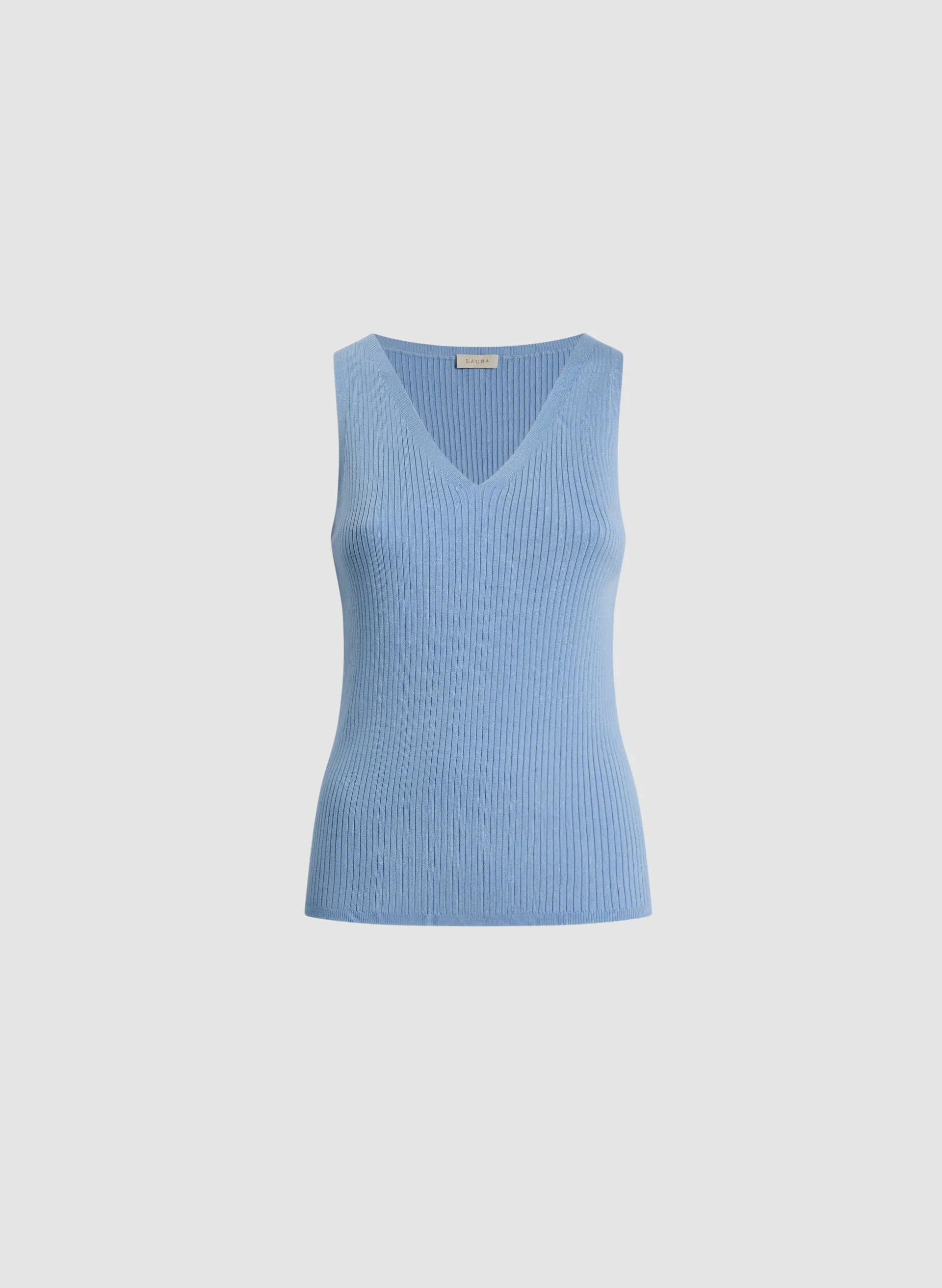 Sleeveless Ribbed Knit Top