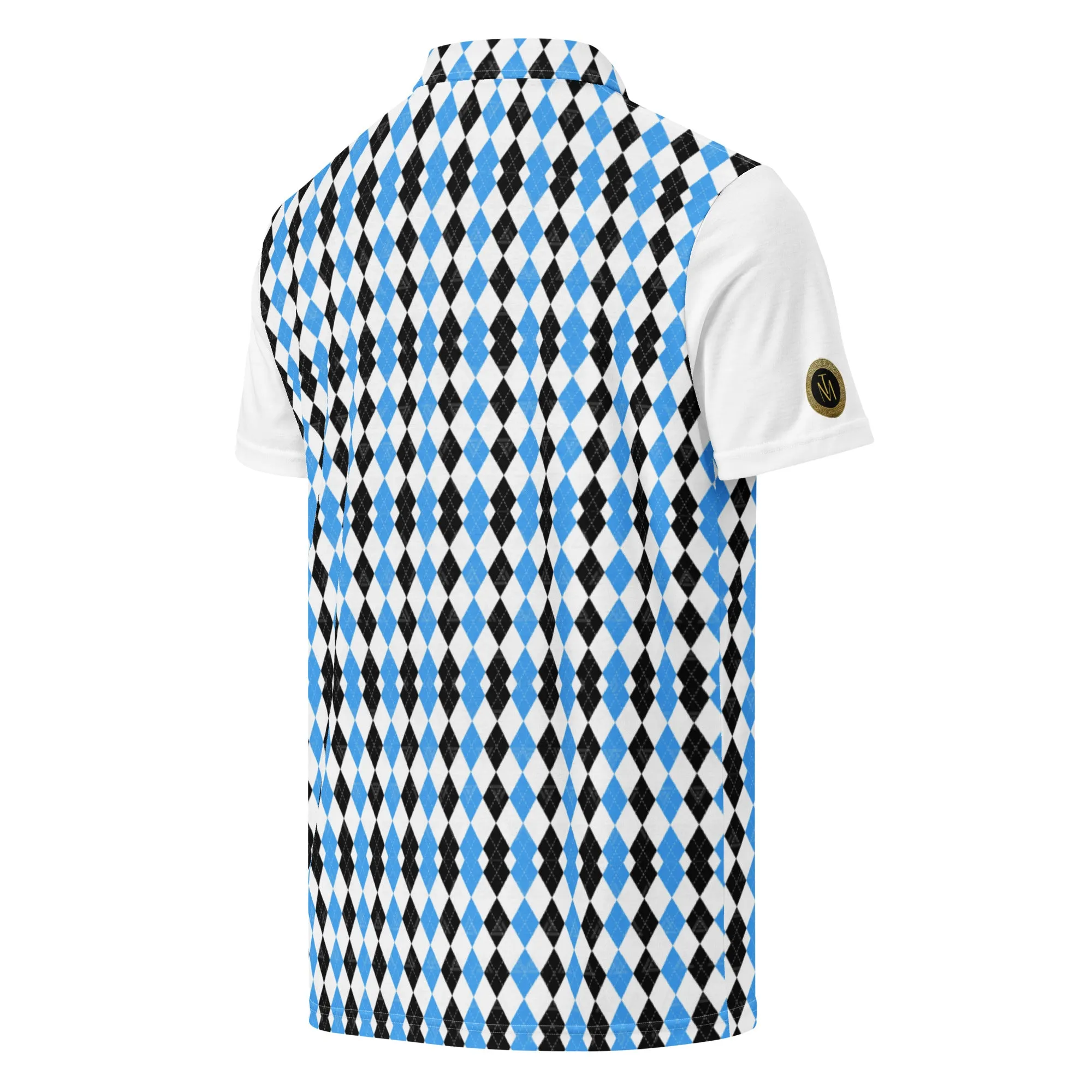 TM Men’s slim fit polo Blue Blk Diam