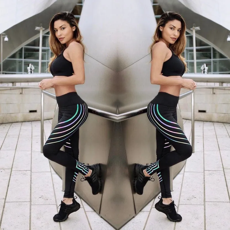 VenusFox Fashion Printing High Waist Fitness Leggings